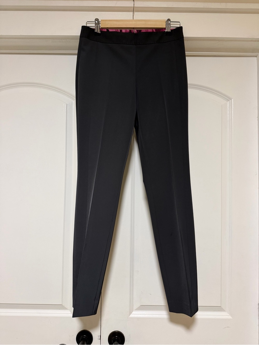 Ted Baker Dark Grey Slim Ponte Ankle Pants Slight Shine Dressy Classy